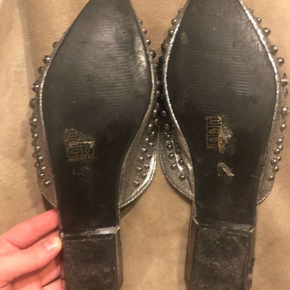 Gorgeous silver beaded mules - Picture 4 of 5